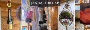 macrame art, recycled wine bottle art, accent cellars art, north georgia arts and crafts